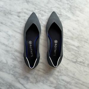 Rothy’s The Point Ballet Flats; Grey (Gray) Solid; Women’s US 9 / EU 40